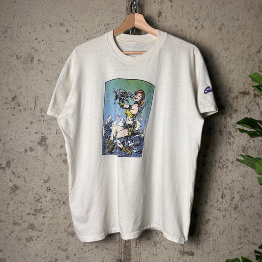 RARE Moebius Graphitti Comics DC 80s Jean Giraud Single Stitch Shirt Large