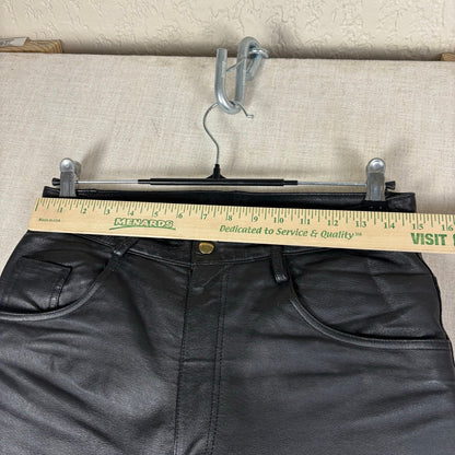 Vintage Leather Pants Intro Sz 30 Lined Biker Black