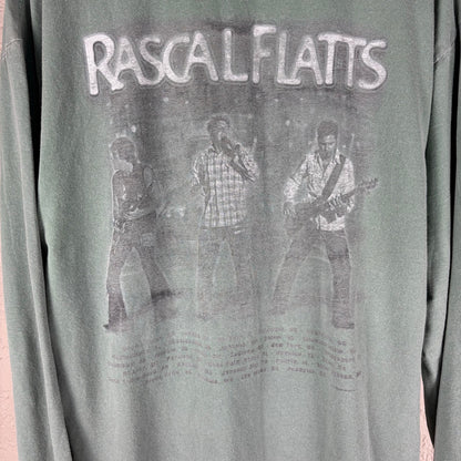 Rascal Flatts Y2K Tour Concert Merch Sage Green Large Longsleeve