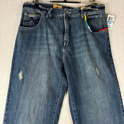 Foundation LRG Jeans Y2K NWT Embroidered Scallywag Skater Sz 36