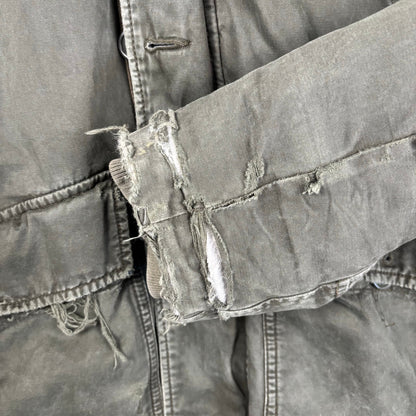 Abercrombie and Fitch Distressed Sherpa Lined Army Parka Small Hooded Jacket