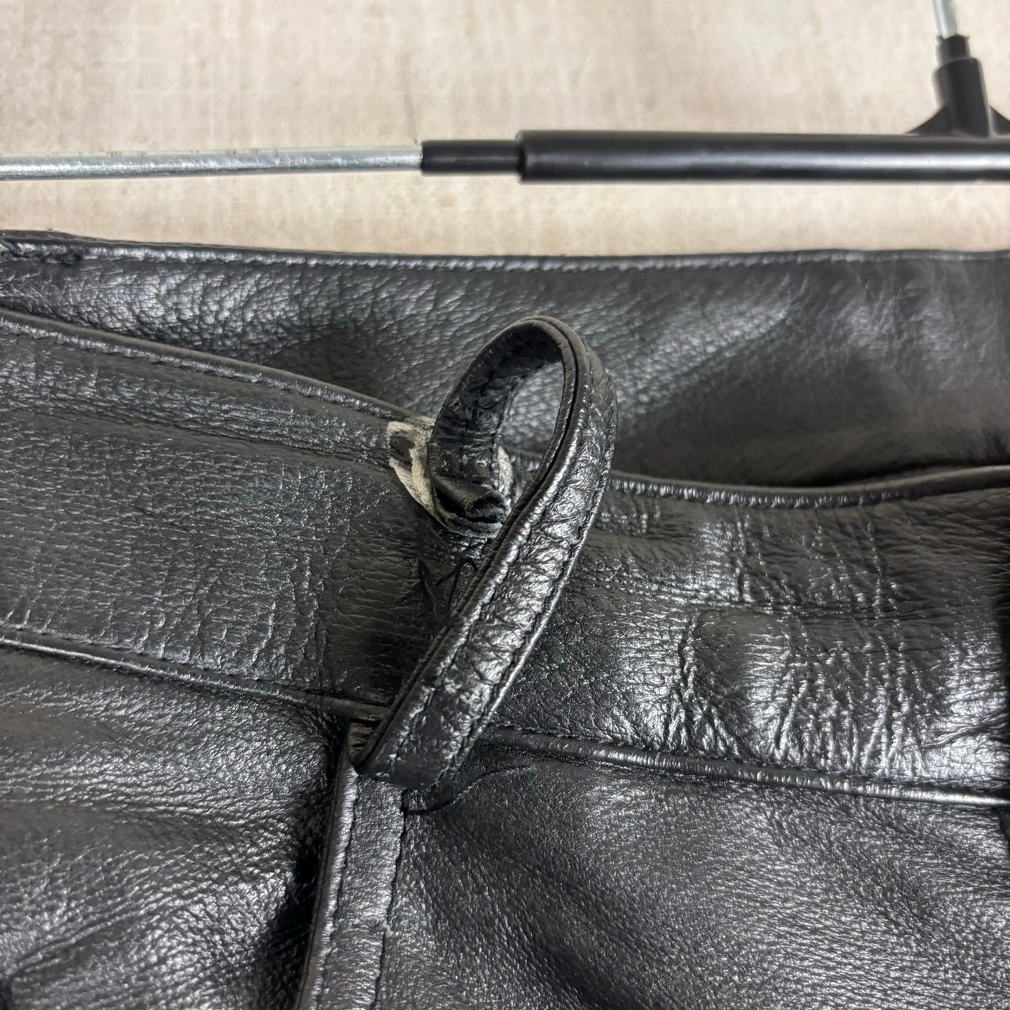Vintage Leather Pants Intro Sz 30 Lined Biker Black
