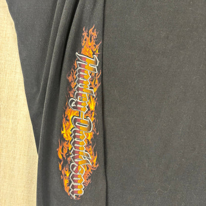 Harley Davidson Flame Longsleeve Made in USA 2007 Y2K XL Spellout Shirt