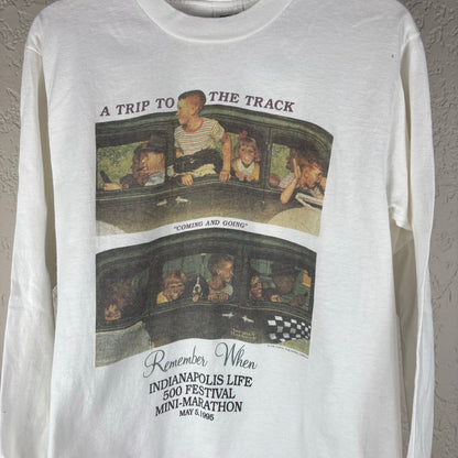 Norman Rockwell 1995 Indianapolis Life Trip to the Track Medium Art Longsleeve