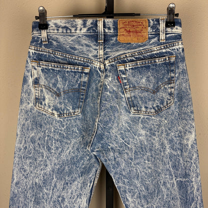 Vintage Levis 501 XX 80s Acid Wash Button Fly 29x30.5 USA Made Jeans