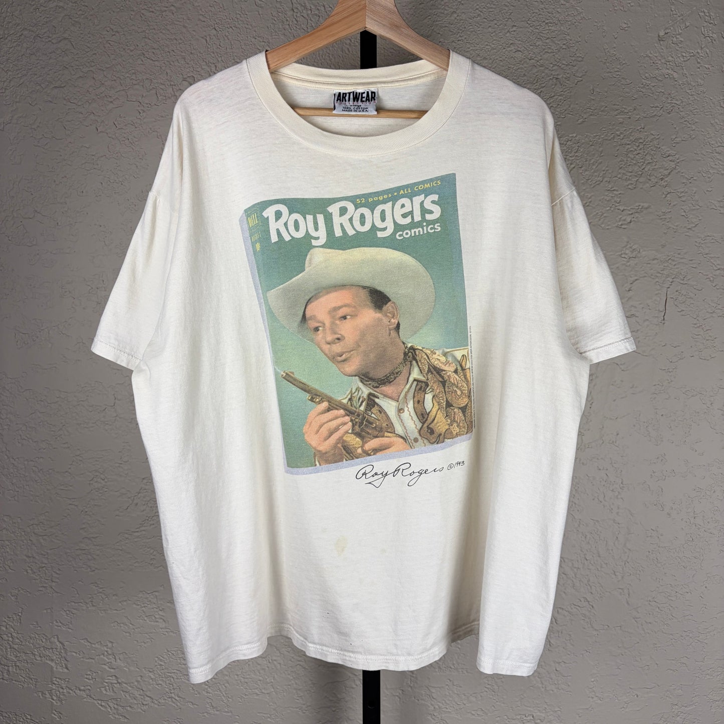 Roy Rogers Comics 1993 Vintage Cowboy XL Artwear Graphic Tee