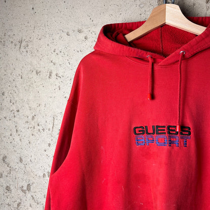 Vintage Guess Sport Embroidered 2XL 90s/00s Boxy Hoodie
