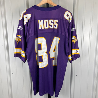 Randy Moss #84 Vintage 90s Starter Minnesota Vikings NFL Jersey Sz 48 Large