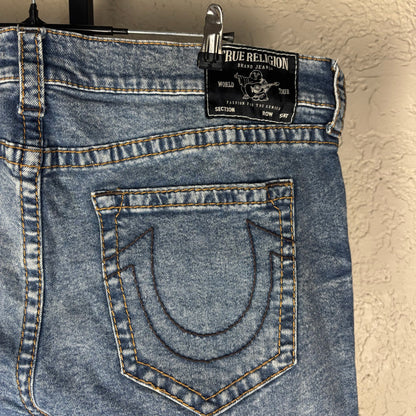 True Religion Rocco Relaxed Skinny Sz 40 Blue Denim Jeans