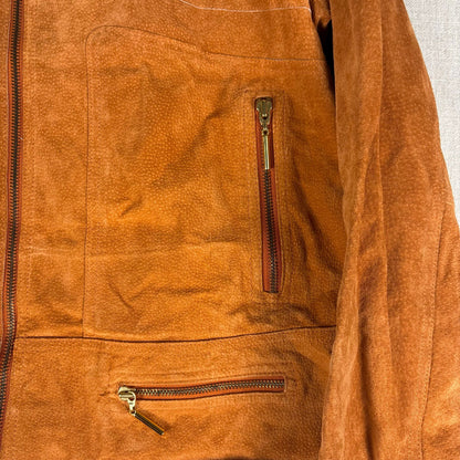 Wilsons Leather Maxima 2 Piece Burnt Orange Suede Leather Jacket 2XL