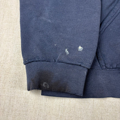 Nike Center Swoosh Y2K Silver Tag Navy Hoodie Large