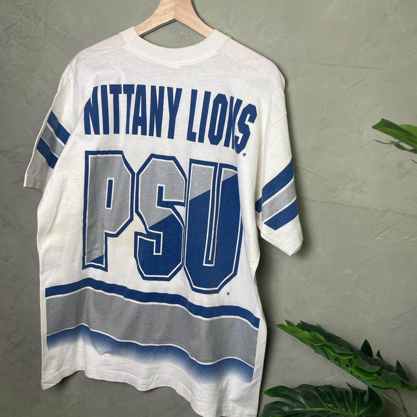 Penn State Nittany Lions Single Stitch Salem Sportswear AOP 1990s L