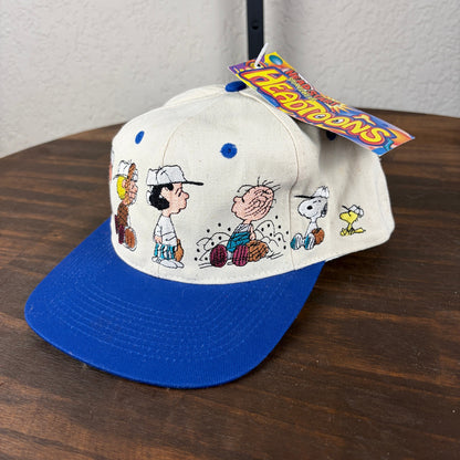 Peanuts NWT Headtoons Snoopy Characters Embroidered 90s Snapback Hat