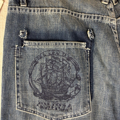 Foundation LRG Jeans Y2K NWT Embroidered Scallywag Skater Sz 36
