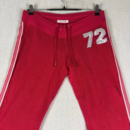 Y2K Velour Hot Pink Low Rise Track Suit 2Pc Set Ecko Red #72 Varsity Style M/L