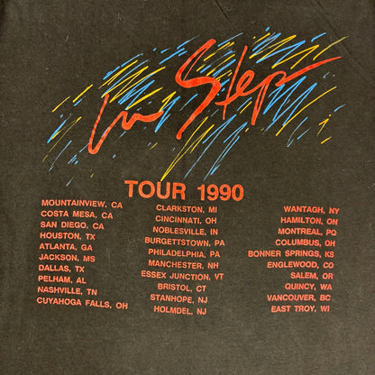Vintage Stevie Ray Vaughn Double Trouble 1990 In Step Tour XL Band Tee