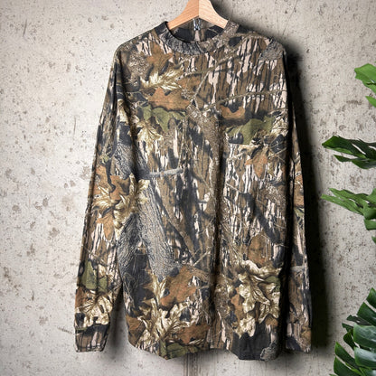 Mossy Oak NWT Vintage Real Tree Camo Large 100% Cotton Long Sleeve