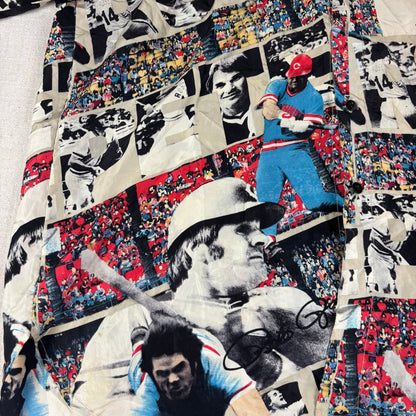 Pete Rose Silk Club MLB Hawaiian Style AOP Medium Shirt
