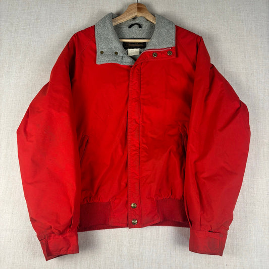 Vintage Eddie Bauer Fleece Lined Large Nylon Bomber Jacket