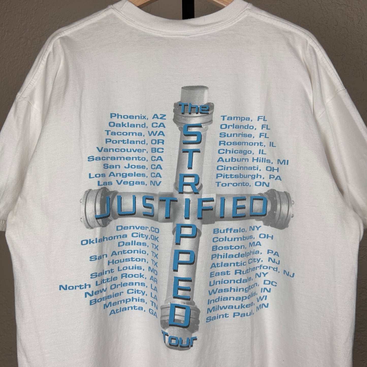 Justin Timberlake 2002 Justified Tour NSYNC XL Merch Shirt