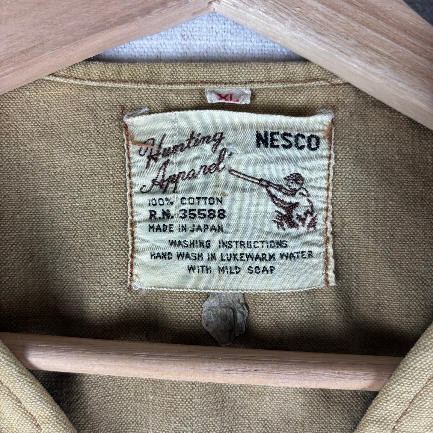 Vintage Nesco Hunting Vest With Game Pouch Made in Japan XL
