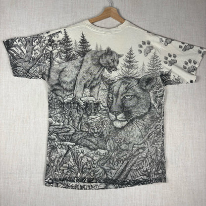 Vintage Nature AOP Big Cat Portrait 1993 XL Shirt