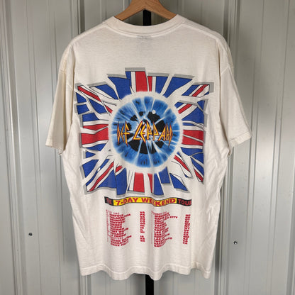 Def Leppard 1992 7 Day Weekend Tour XL Giant Tag Band Tee