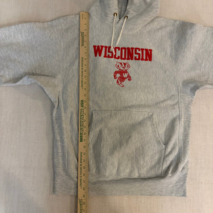 Vintage Champion Reverse Weave 90s Hoodie Wisconsin Badgers XL