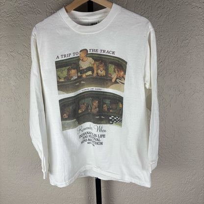 Norman Rockwell 1995 Indianapolis Life Trip to the Track Medium Art Longsleeve