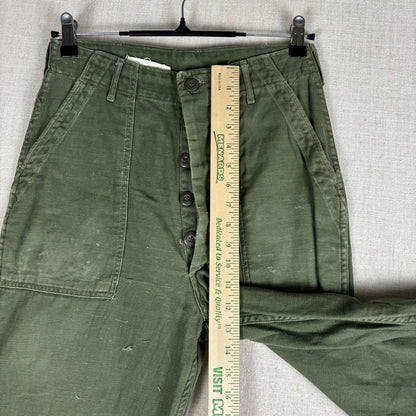 Vintage 1960s Military OG 107 Sateen Baker Cotton Pants Trousers 30x33