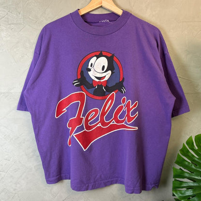 Felix the Cat Cartoon Boxy Large 1980s/90s Single-Stitch Shirt