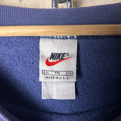 Nike 90s Vintage White Tag Blue Tonal Heavyweight Boxy XXL Crewneck
