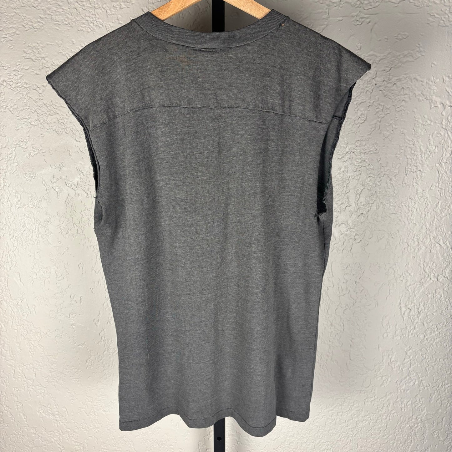 Vintage Los Angeles Raiders 1980s Logo 7 Distressed Cut Off Medium Shirt