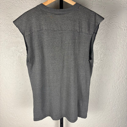 Vintage Los Angeles Raiders 1980s Logo 7 Distressed Cut Off Medium Shirt
