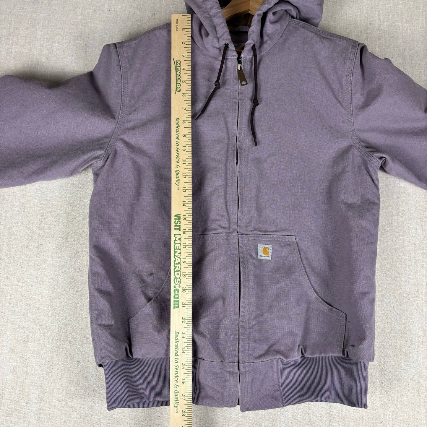 Carhartt Lavender Purple Real Tree Quilted Lined Hooded Jacket Womens Medium