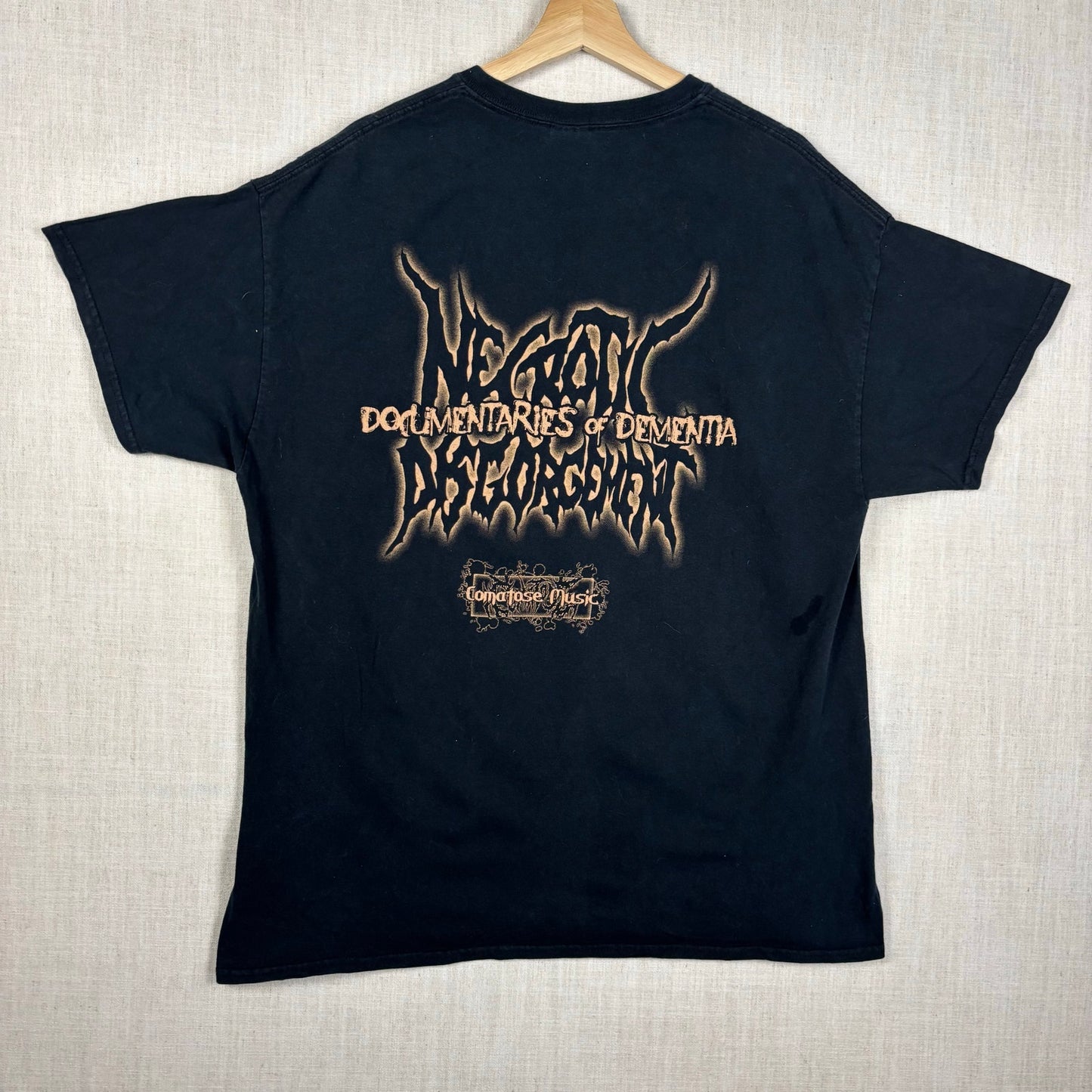 Brutaldeath Metal Necrotic Disgorgement Documentaries of Dementia XL Band Tee