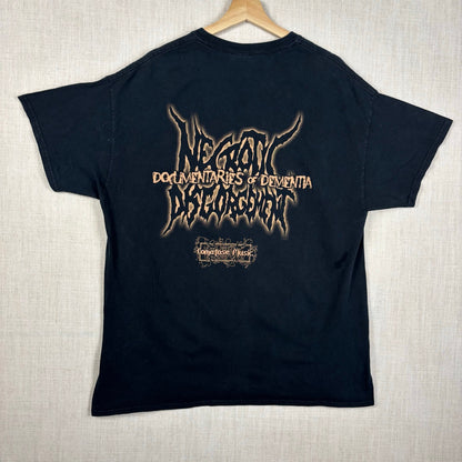 Brutaldeath Metal Necrotic Disgorgement Documentaries of Dementia XL Band Tee