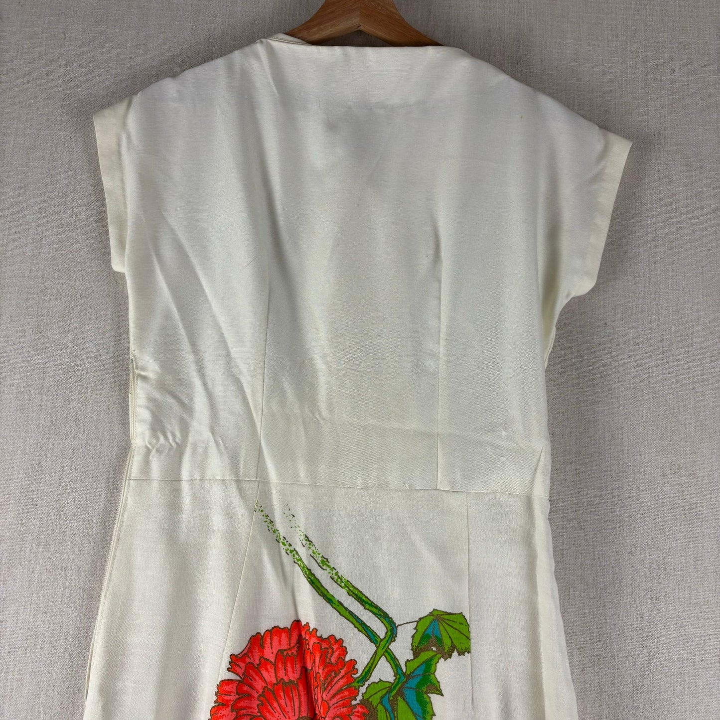 Vintage Alfred Shaheen Hand Painted RARE Hawaiian Three Button Maxi Dress