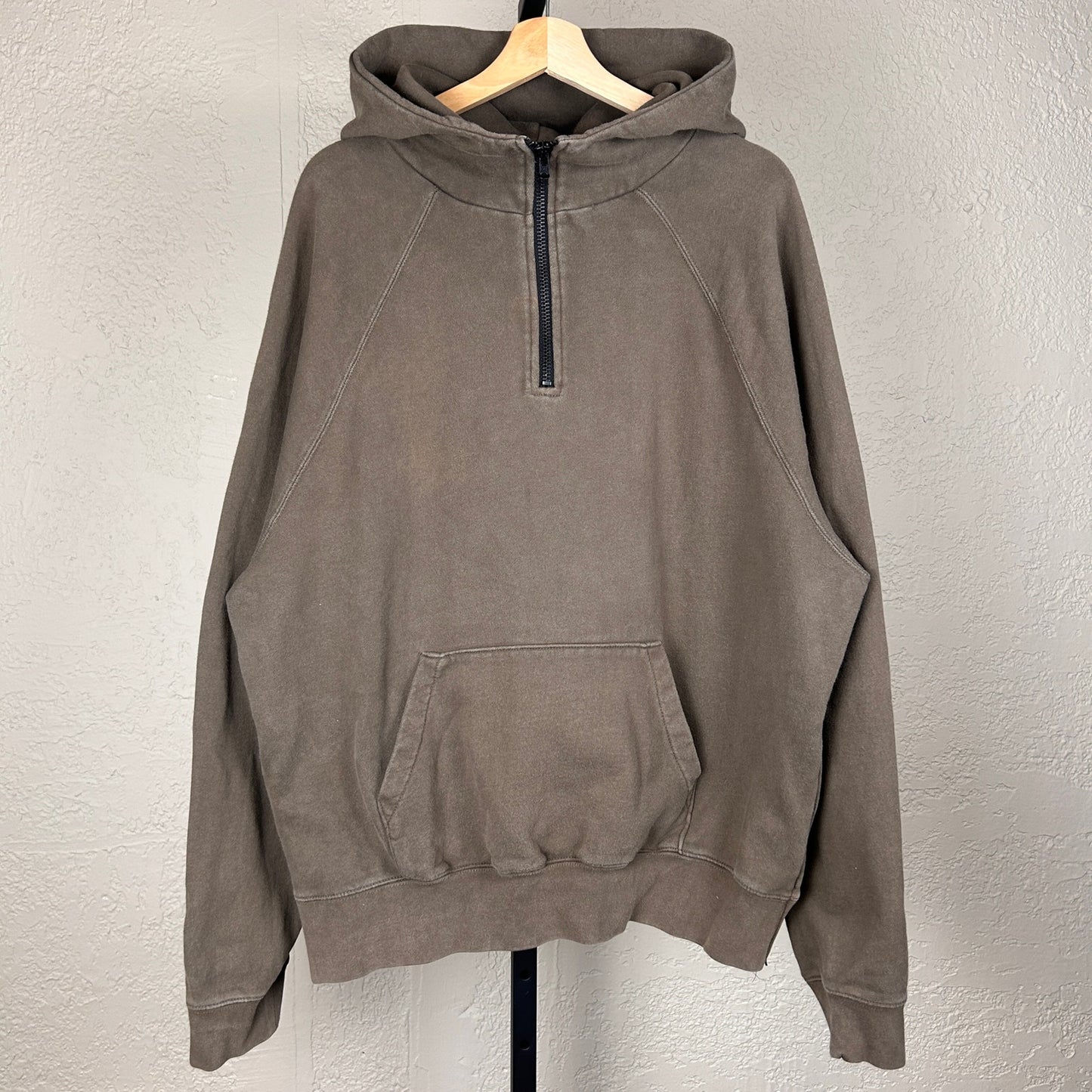 Fear Of God FOG Essentials Half Zip Heavyweight Large Earth Tone Hoodie