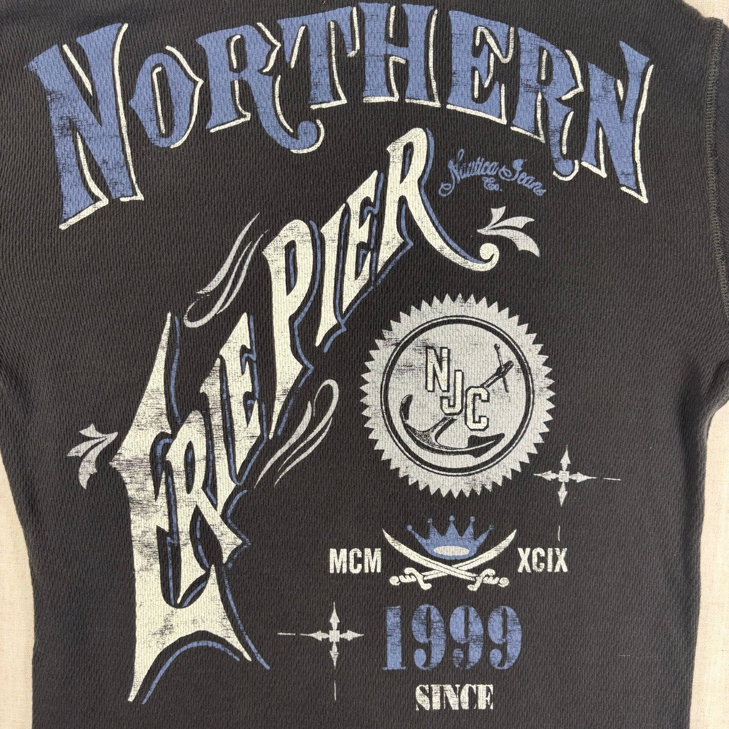 Nautica Jeans Northern Erie Pier Y2K Thermal 100% Cotton XXL Shirt