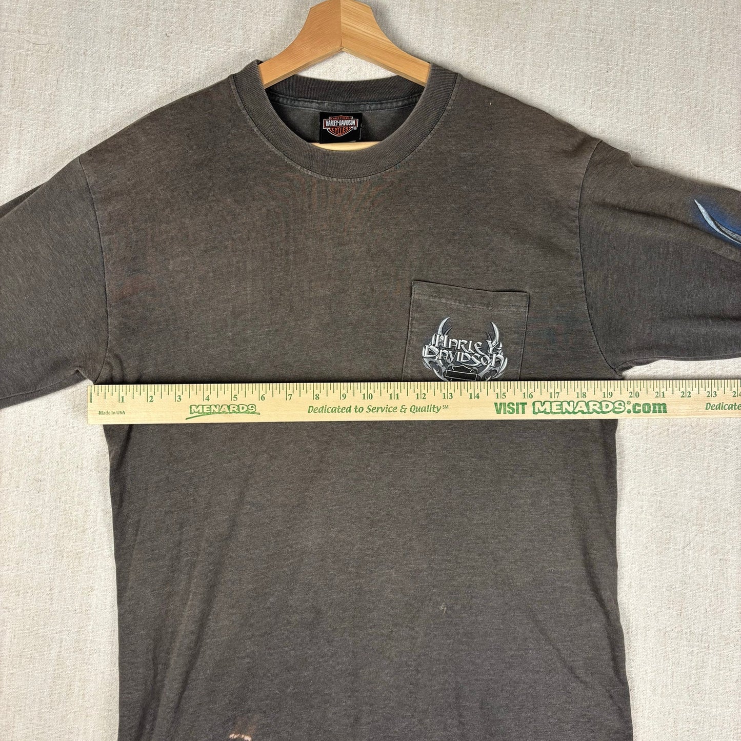 Vintage Harley Davidson Tribal Flame Longsleeve Medium Biker Shirt
