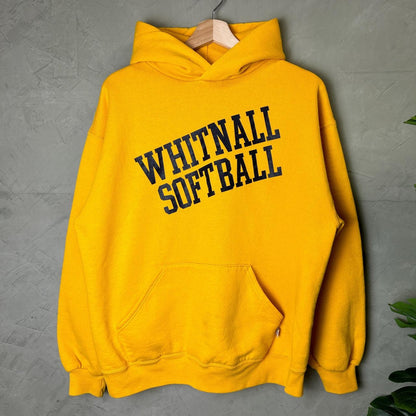 Vintage Russell Athletic Hoodie Made in USA Whitnall Milwaukee Softball Large
