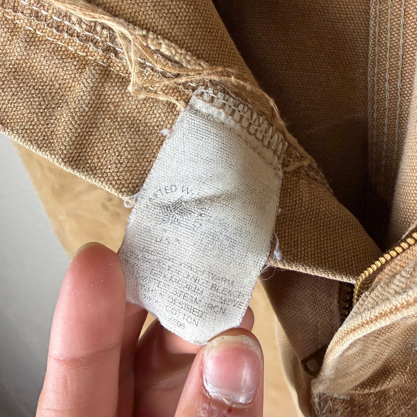 Vintage Carhartt 1970s 80s Tan Double Knee Carpenter Sz 39 Duck Canvas Pants