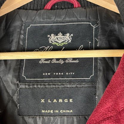 Akademiks Varsity Y2K 1999 Two Tone Embroidered Bomber Jacket XL