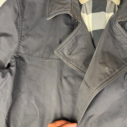 Burberry Brit Nova Check Double Breasted XXL Trench Coat