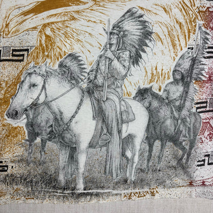 Vintage Native American Western Eagle AOP XL Nature Tee