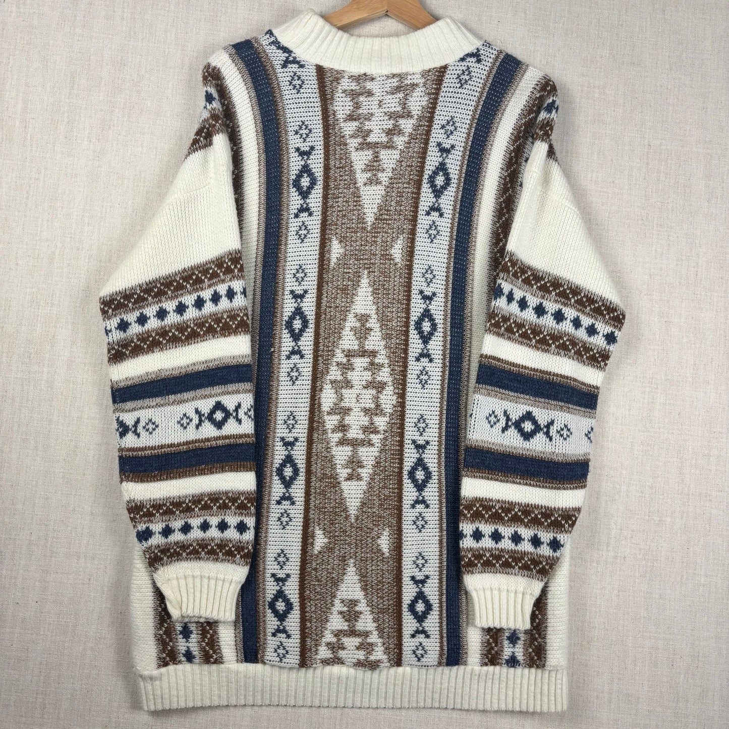 Vintage Abstract Aztec Geometric Clifton Place USA Made Med/Large Knit Sweater