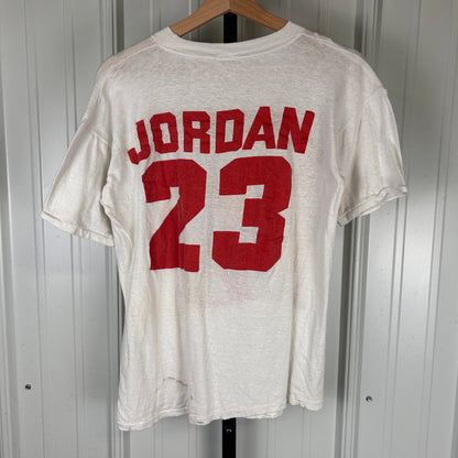 RARE Air Jordan 90s Spell Out Jersey Name Medium Graphic Tee