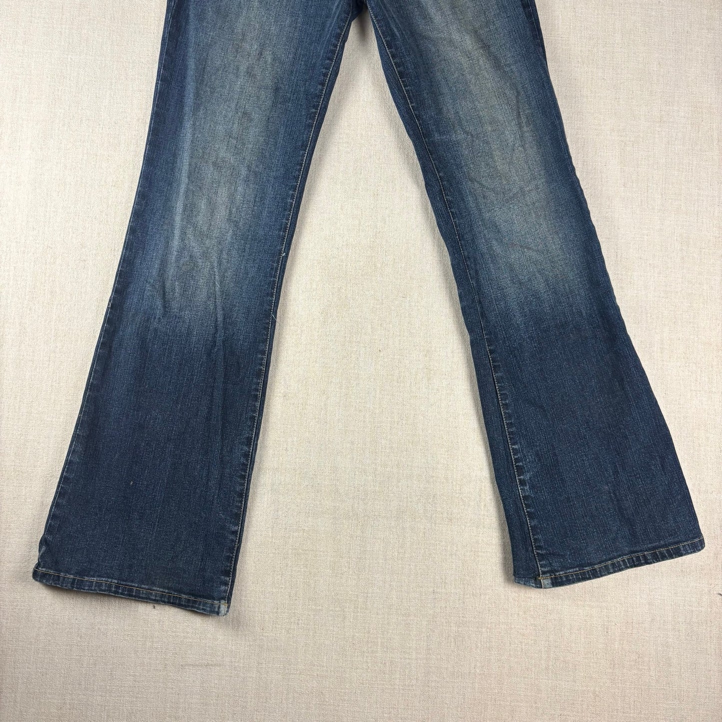 Baby Phat Y2K Flared Embroidered Big Cat Dark Wash Sz 9 Jeans