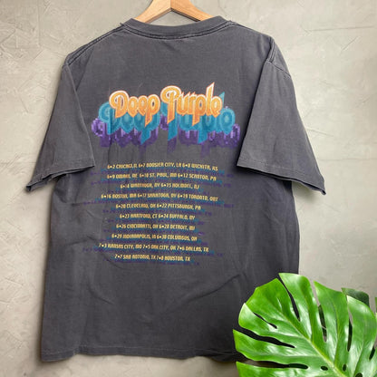 Deep Purple 90s Rock Tour Distressed Large Band Tee